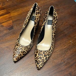 White House Black Market Cheetah Print Block Heel